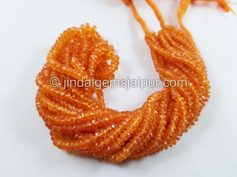 Mandarin Garnet Faceted Roundelle Beads